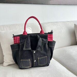DESIGNER FASHION CHIC DENIM HANDBAG